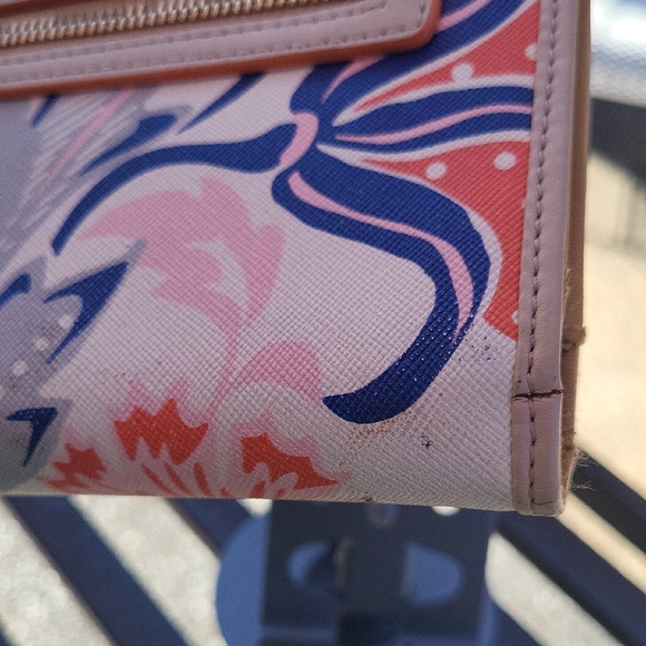 Spartina 449 Floral Wallet - Blue, Red, Tan - Picture 5 of 16